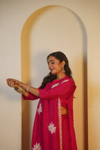 GULRANI HANDWORK SILK PALAZZO SET