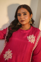 GULRANI HANDWORK SILK PALAZZO SET