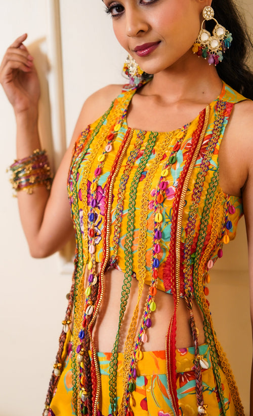 Basanti Phool Sharara Set