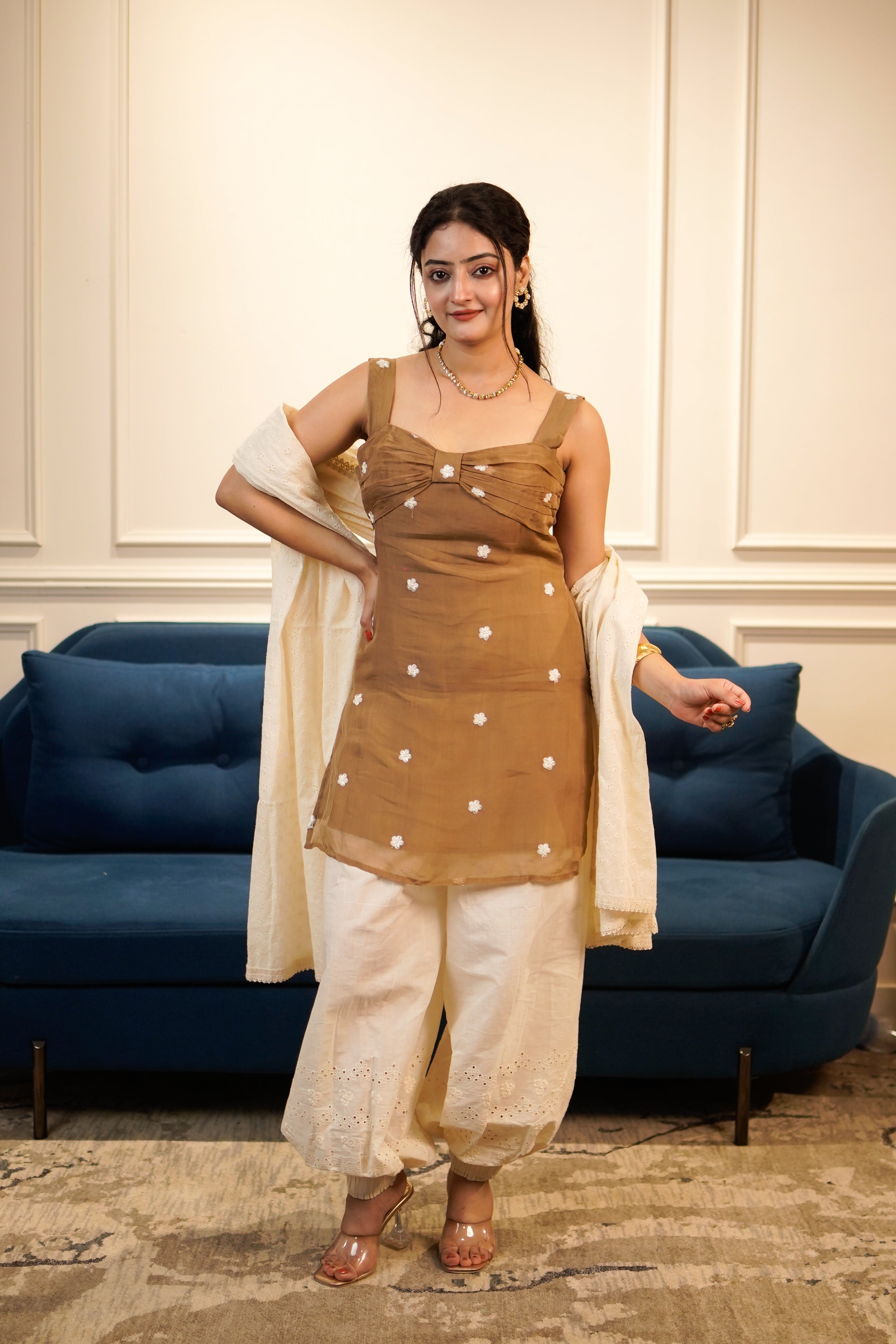 Sunehri Balloon Suit Set
