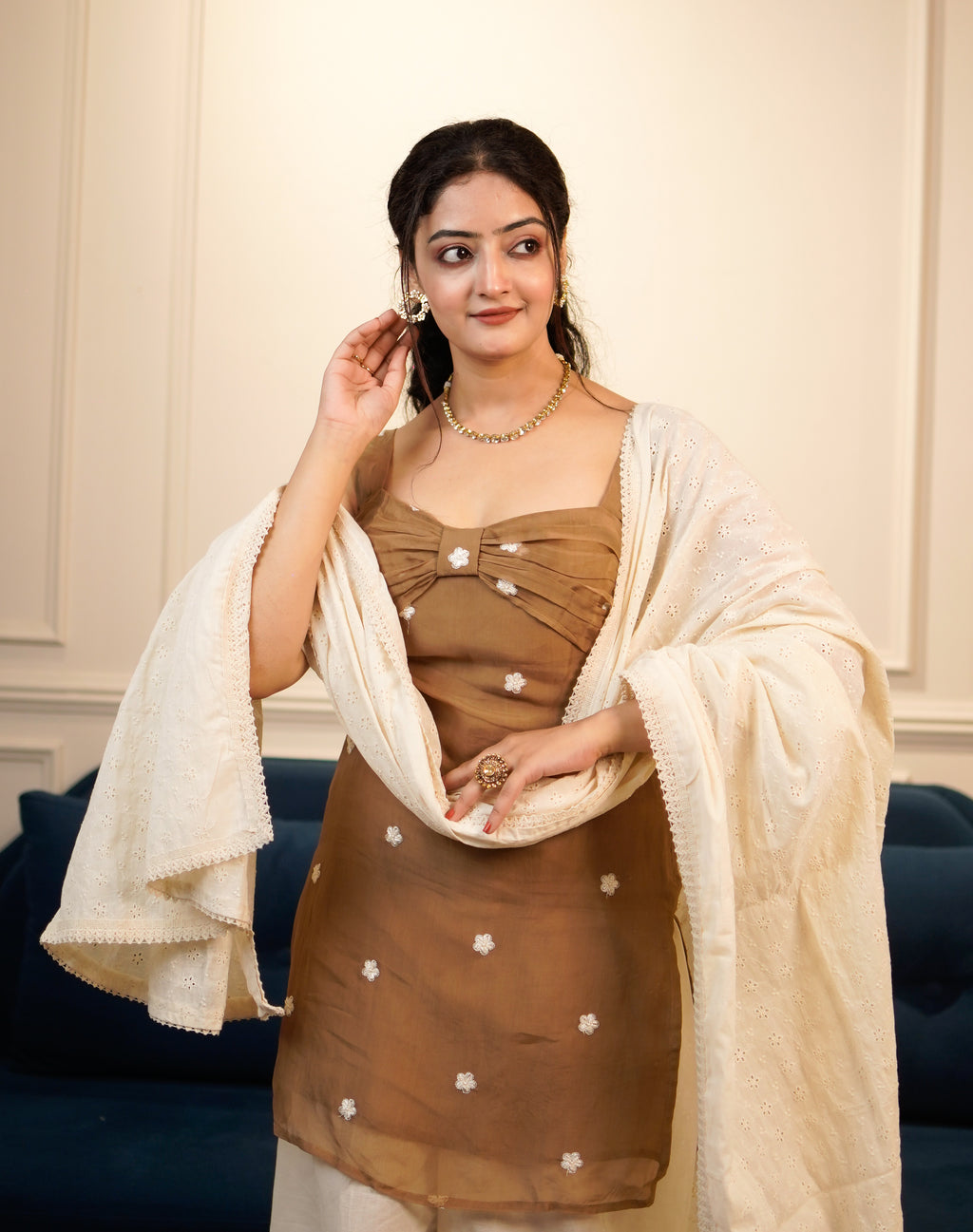 Sunehri Balloon Suit Set
