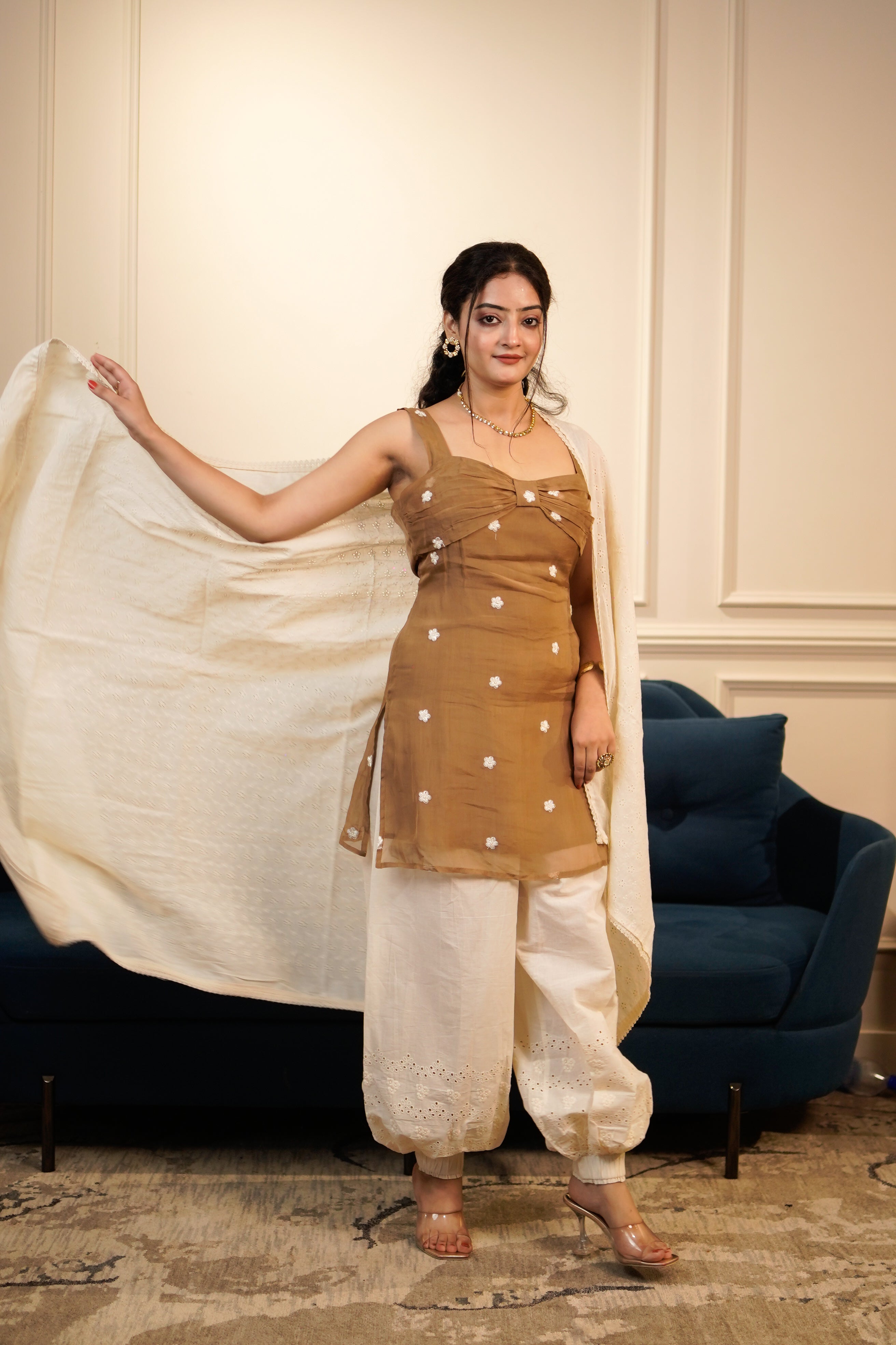 Sunehri Balloon Suit Set