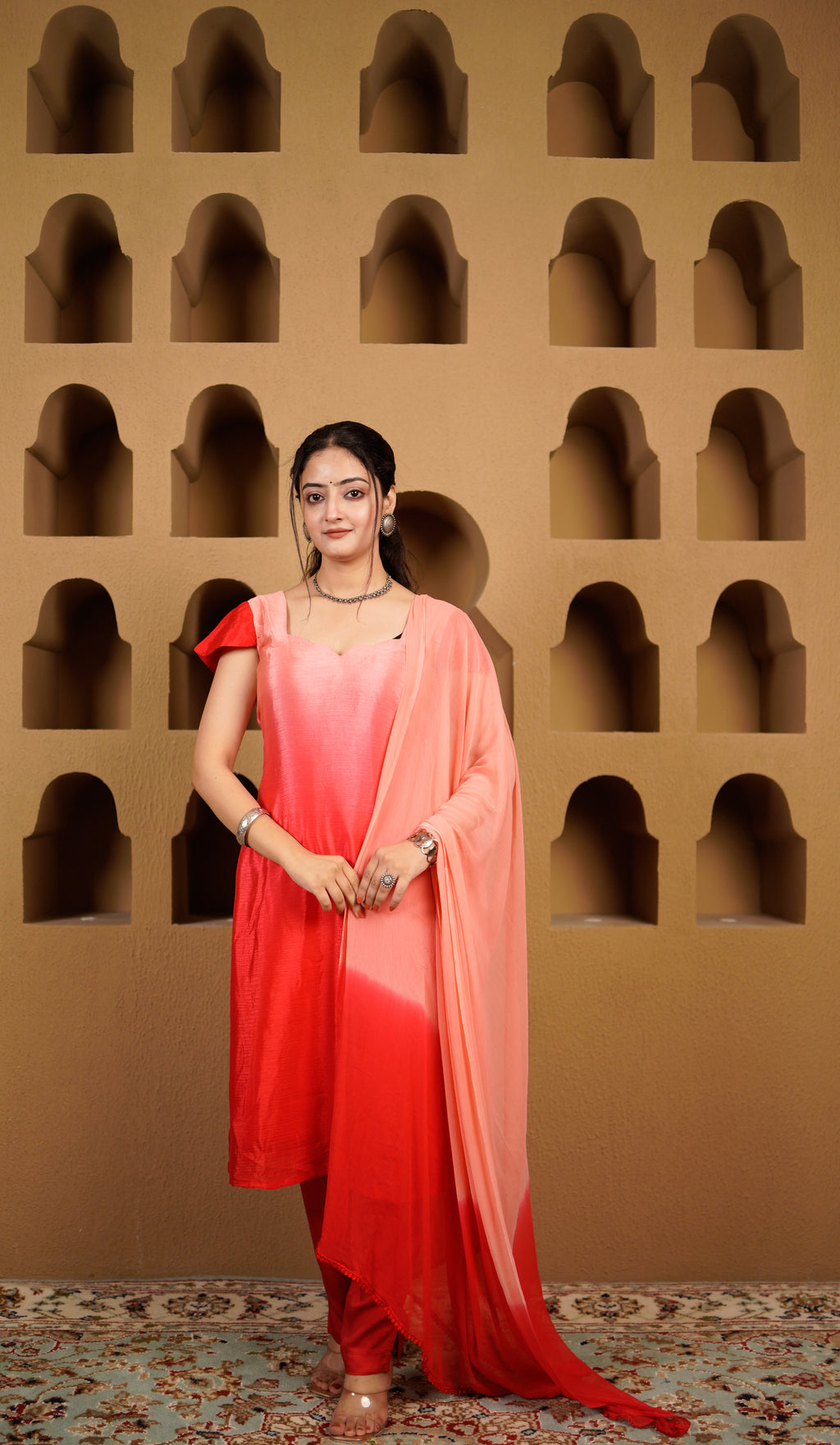 Surkh Ombre suit Set