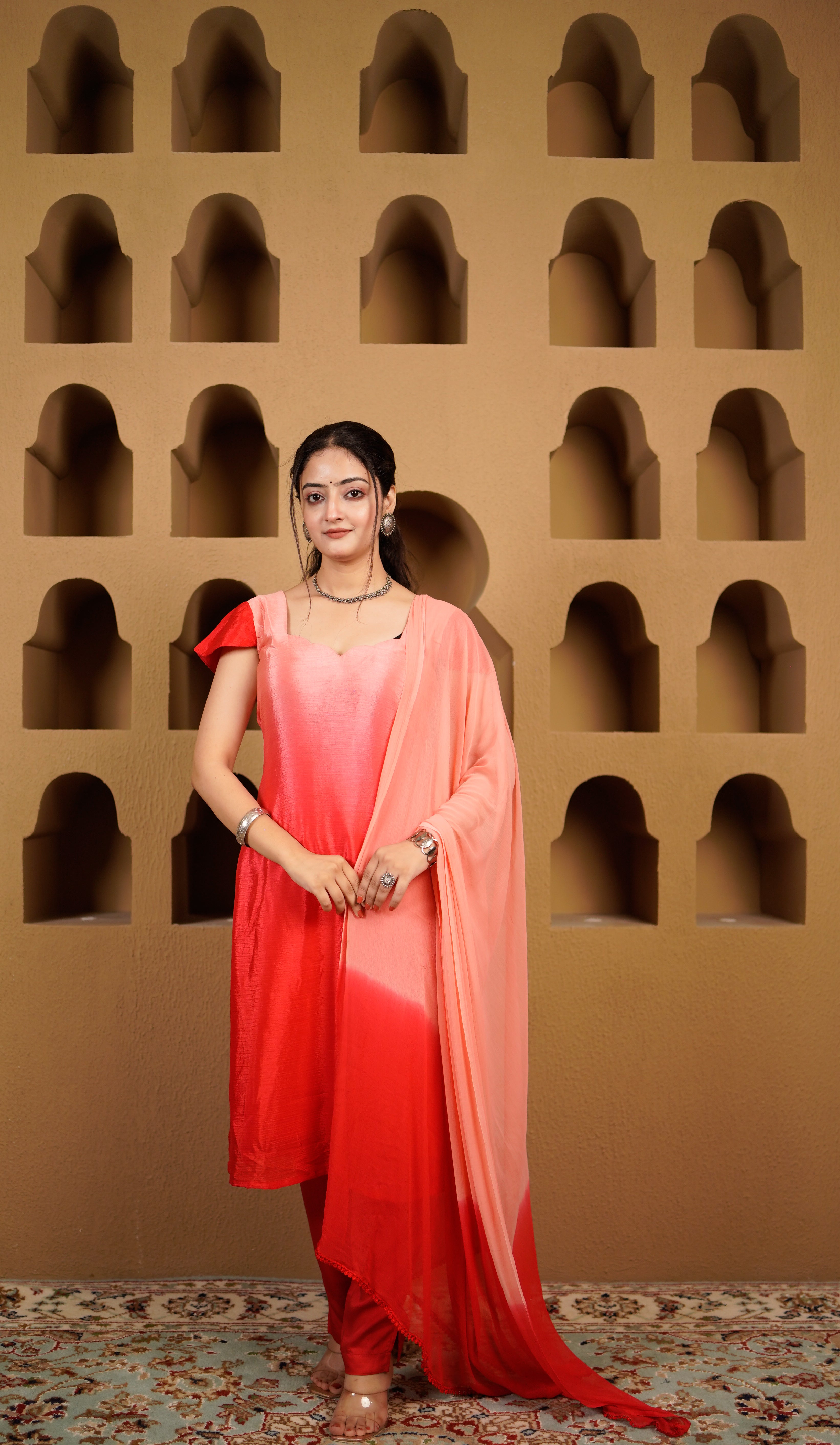 Surkh Ombre suit Set