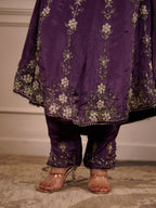 Satin grace Anarkali set