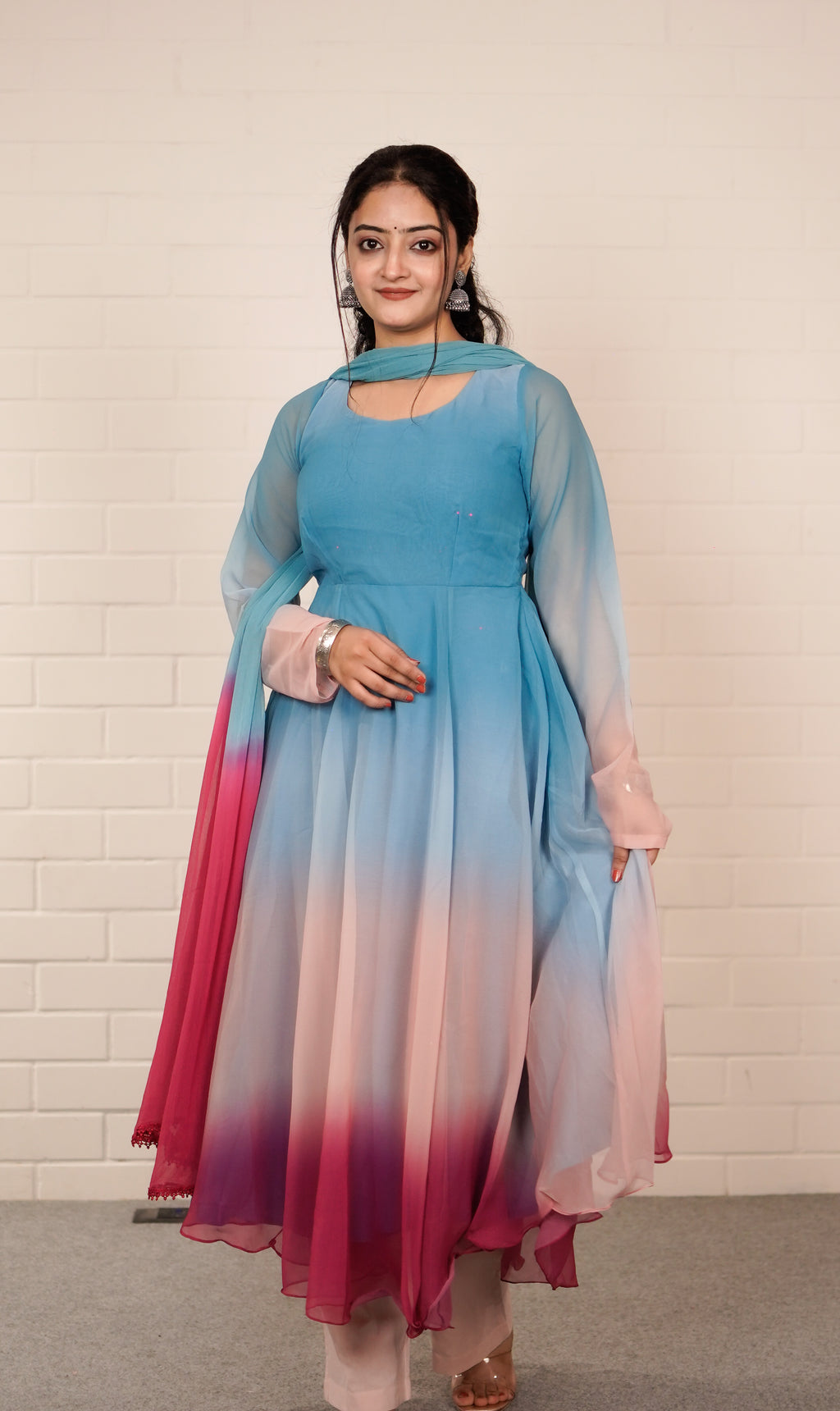 Neelkamal Ombre Anarkali Set