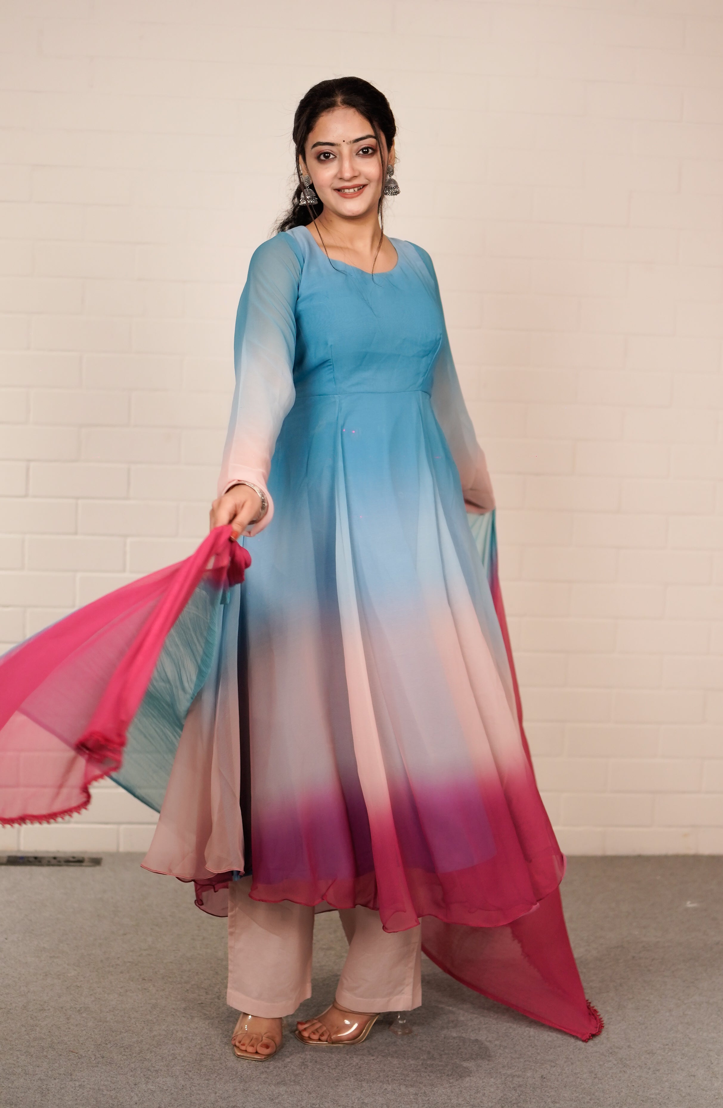 Neelkamal Ombre Anarkali Set