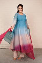 Neelkamal Ombre Anarkali Set