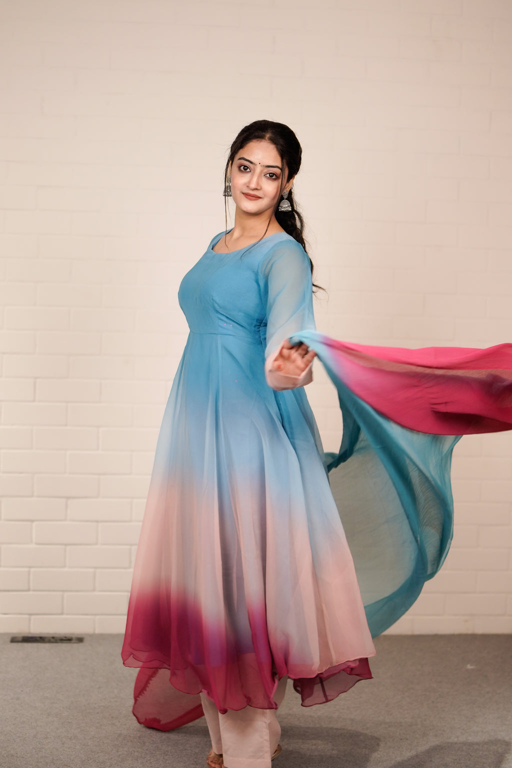 Neelkamal Ombre Anarkali Set