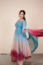 Neelkamal Ombre Anarkali Set