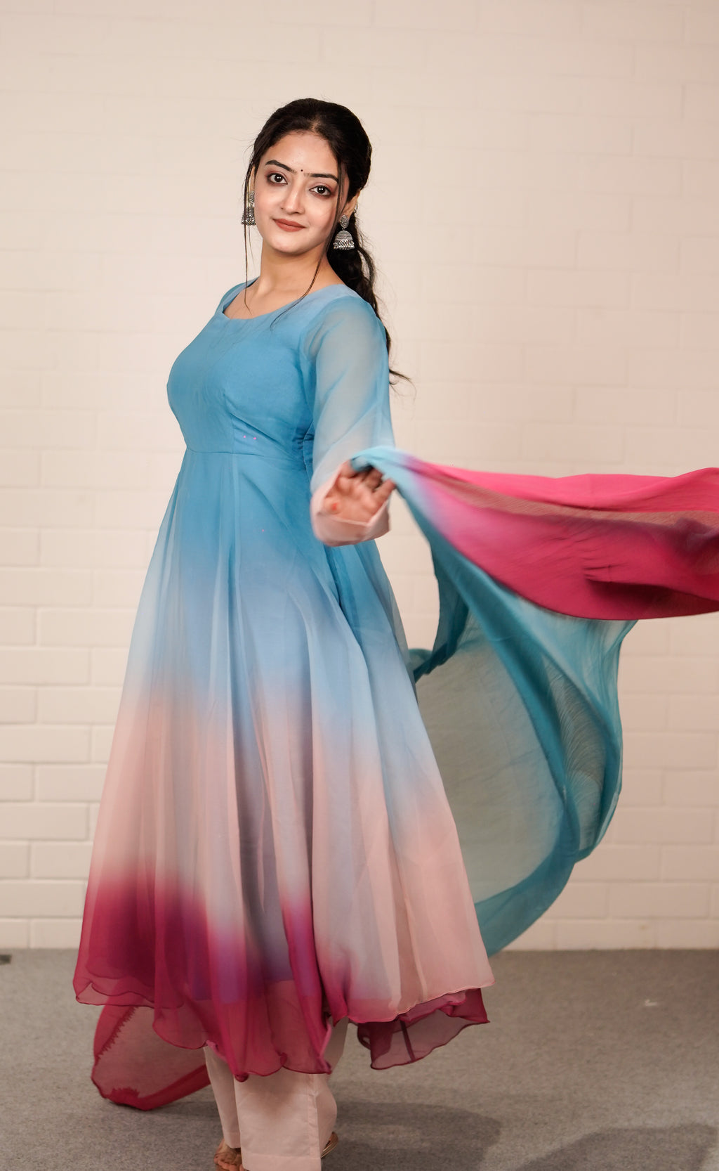 Neelkamal Ombre Anarkali Set