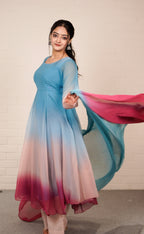 Neelkamal Ombre Anarkali Set