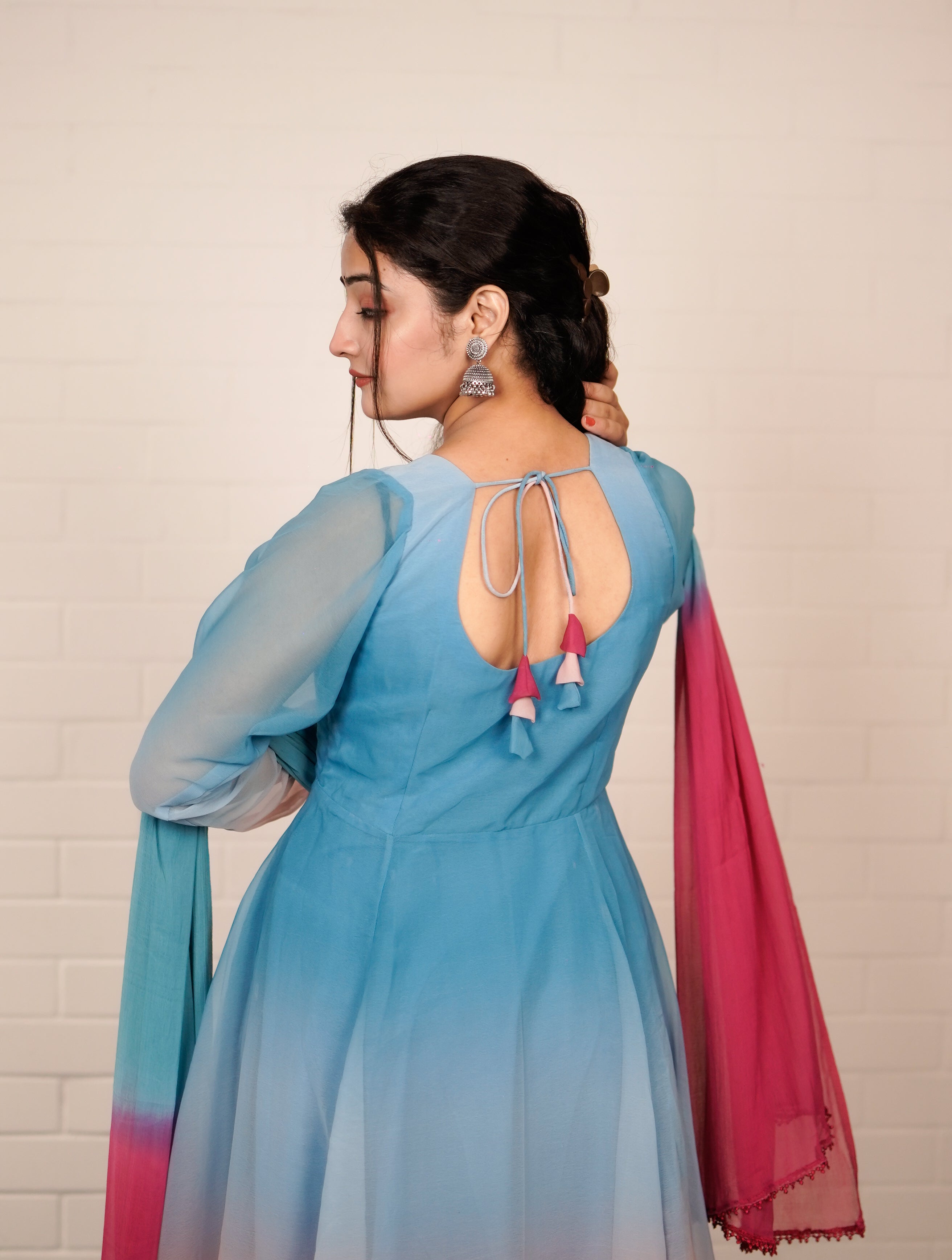 Neelkamal Ombre Anarkali Set