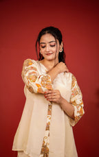 Ivory mehr embroidered coord set