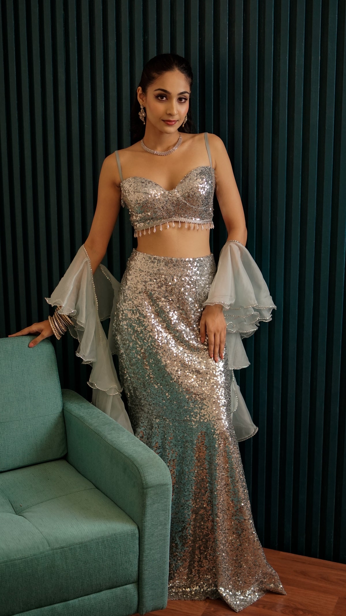 Jalpari  Sequins Lehenga Set