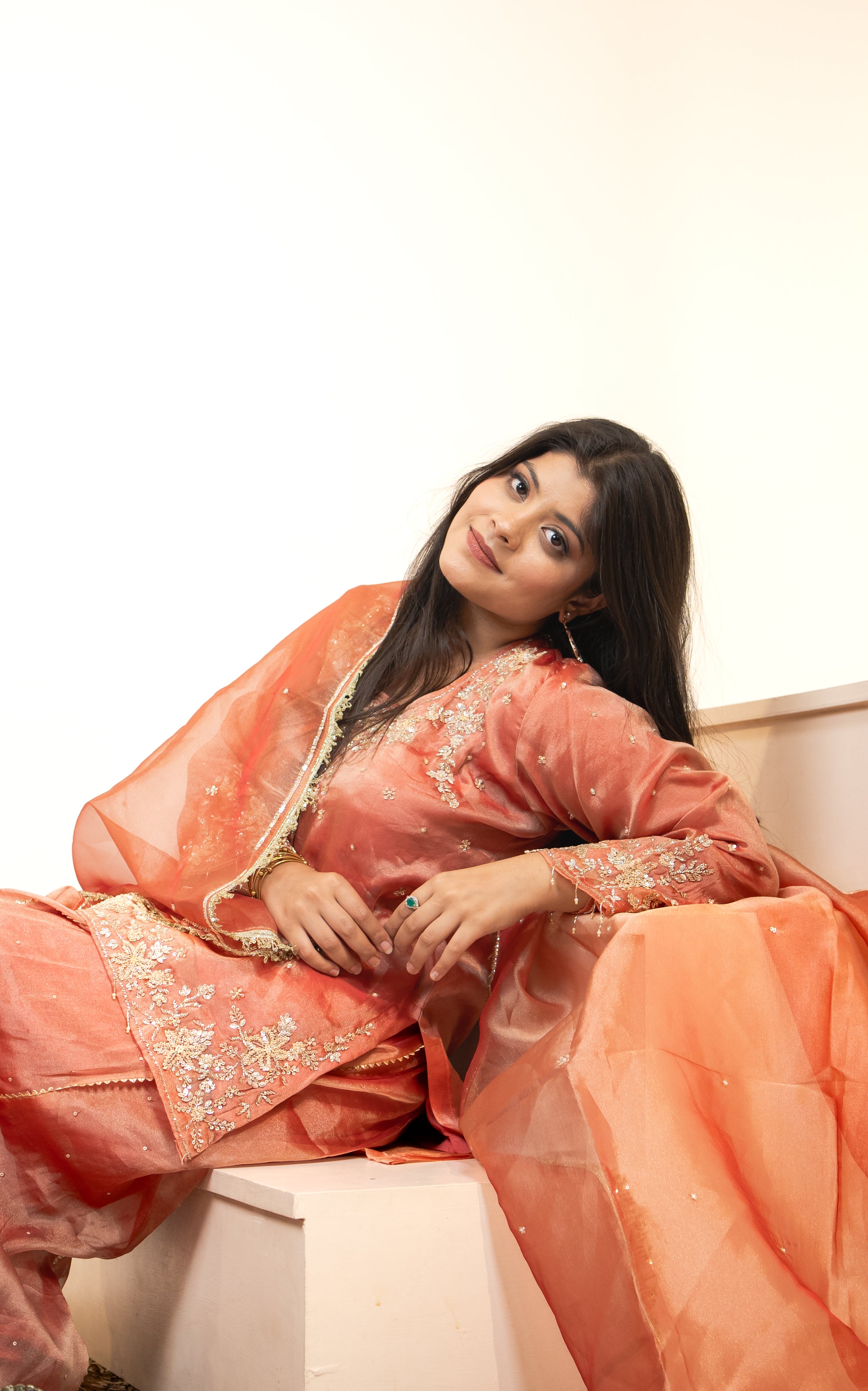 Rust rose orgenza palazzo set