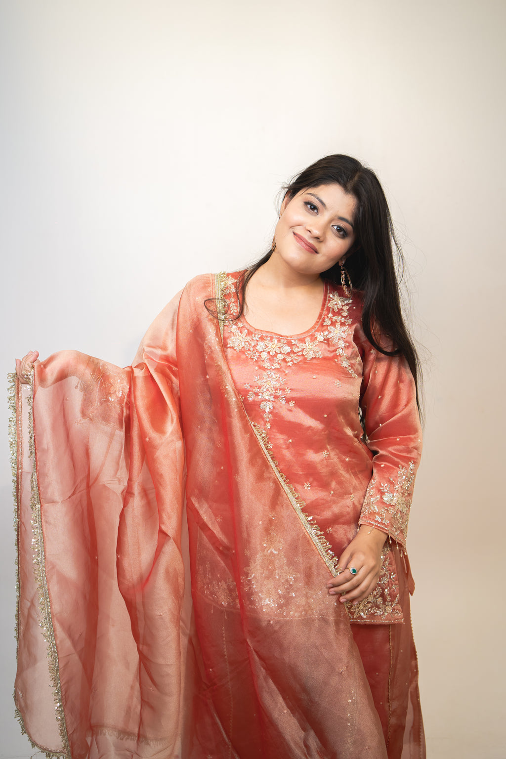 Rust rose orgenza palazzo set