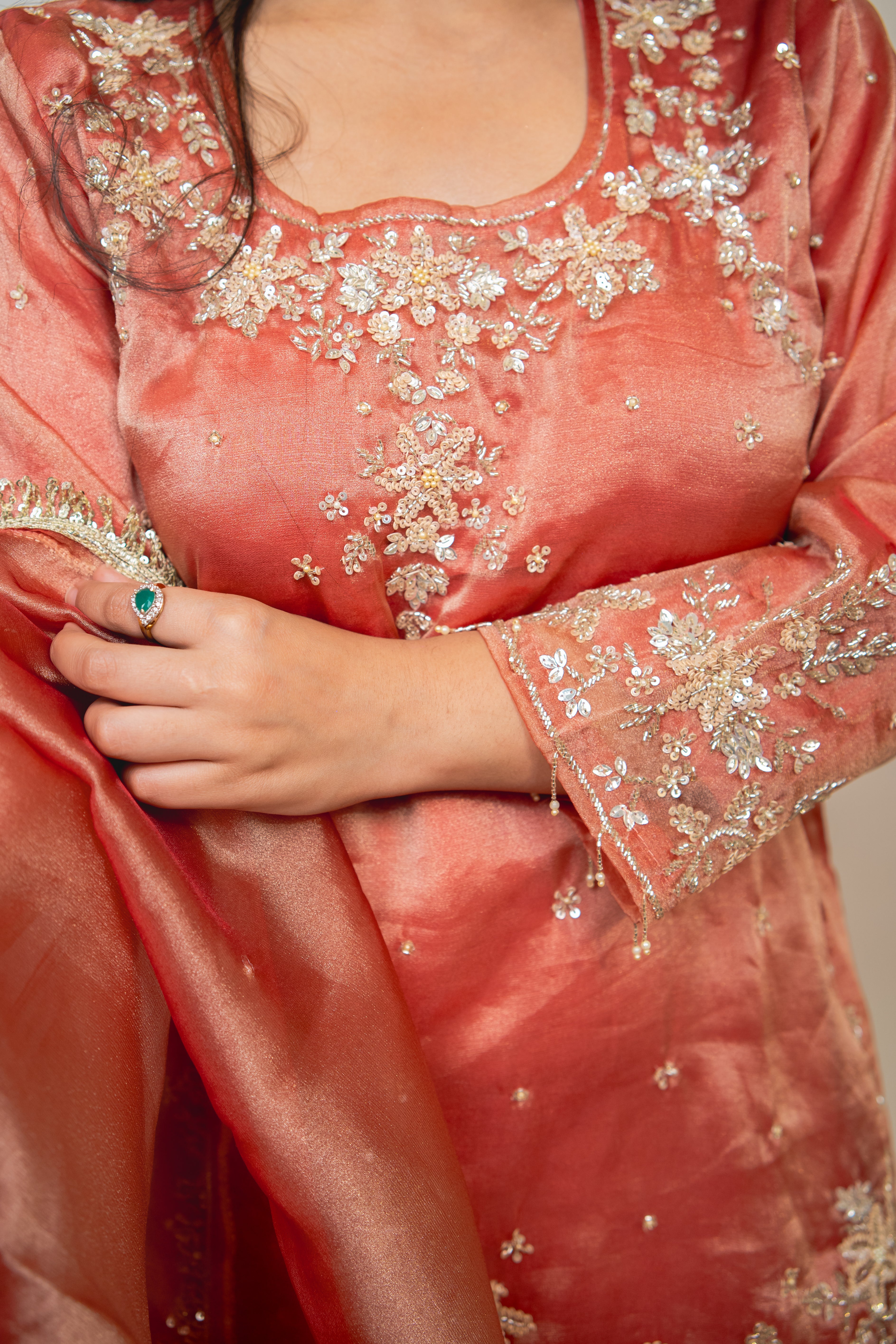 Rust rose orgenza palazzo set