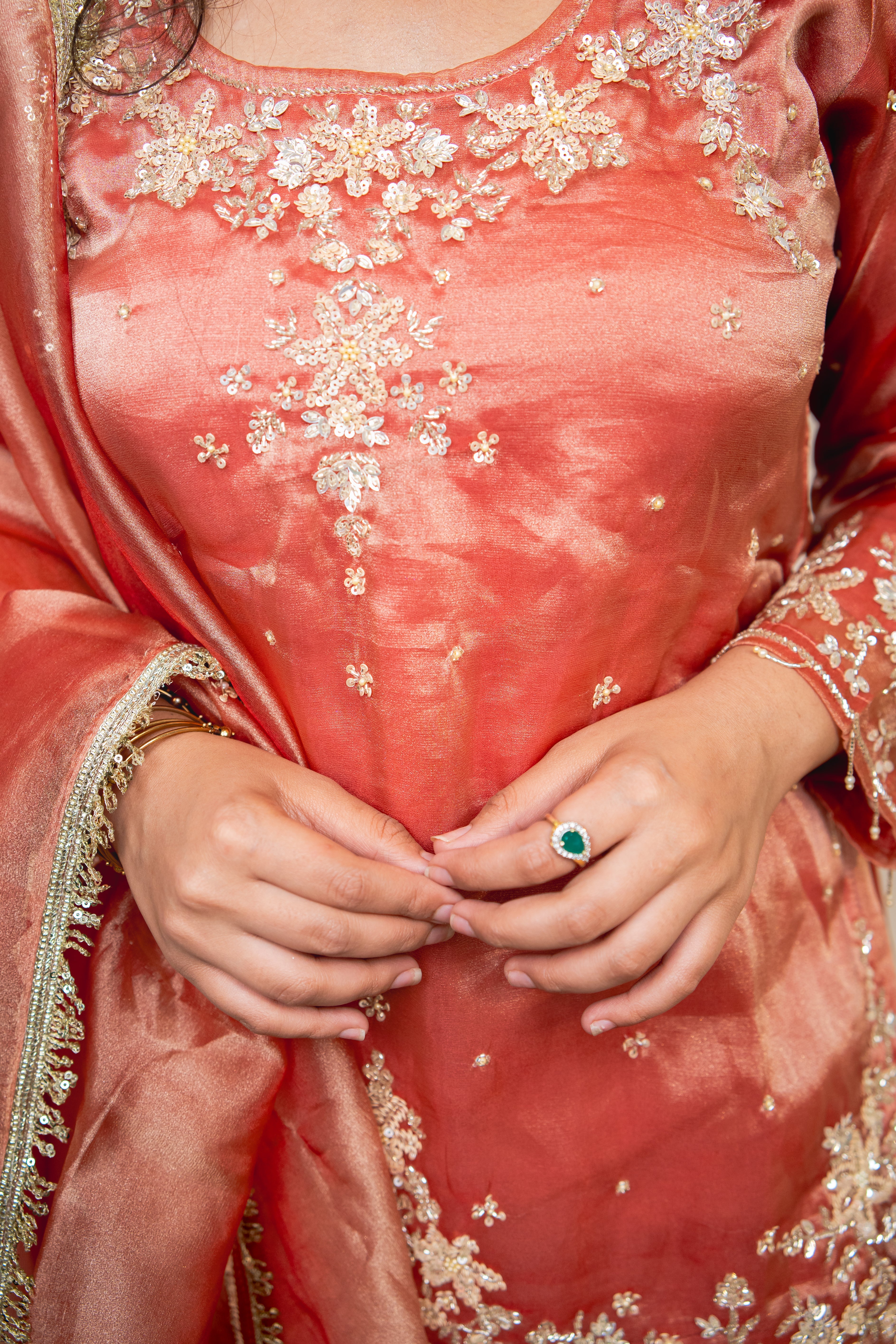 Rust rose orgenza palazzo set