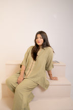 Olive green urban coord set