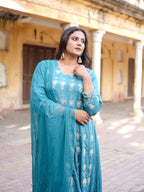 Satin grace Anarkali set