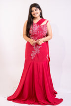 Rani pink bustier fish cut lehenga