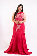 Rani pink bustier fish cut lehenga