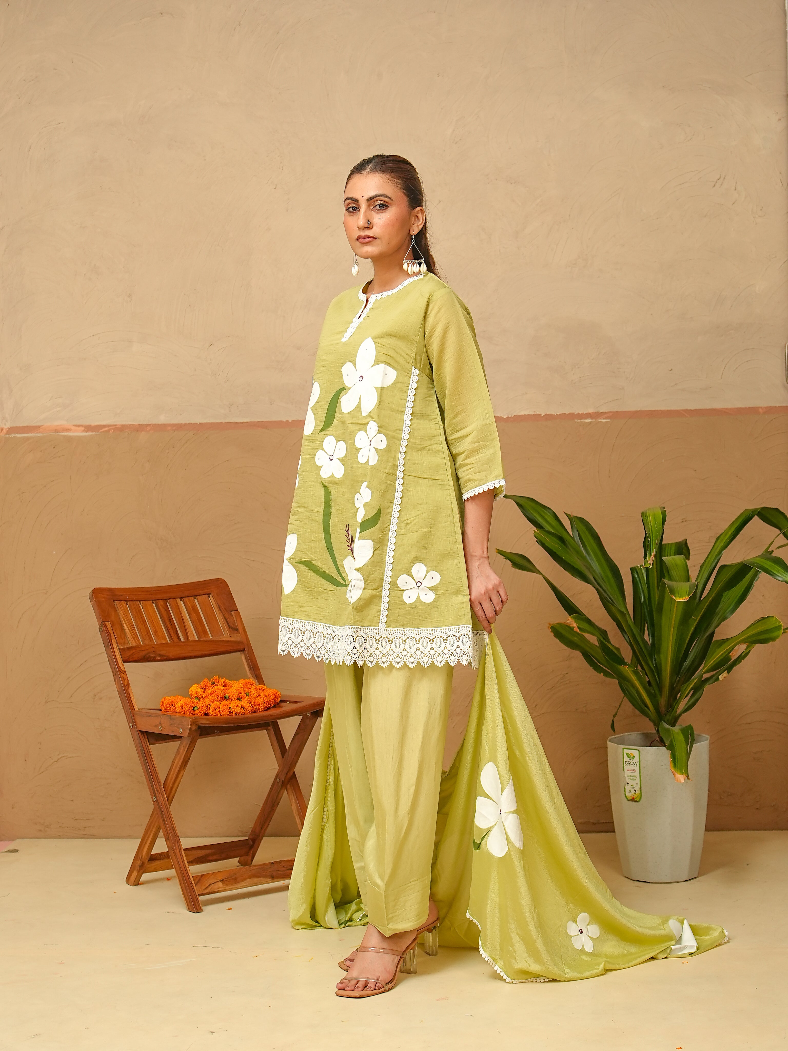 Gulbahar Handpainted Suit Set