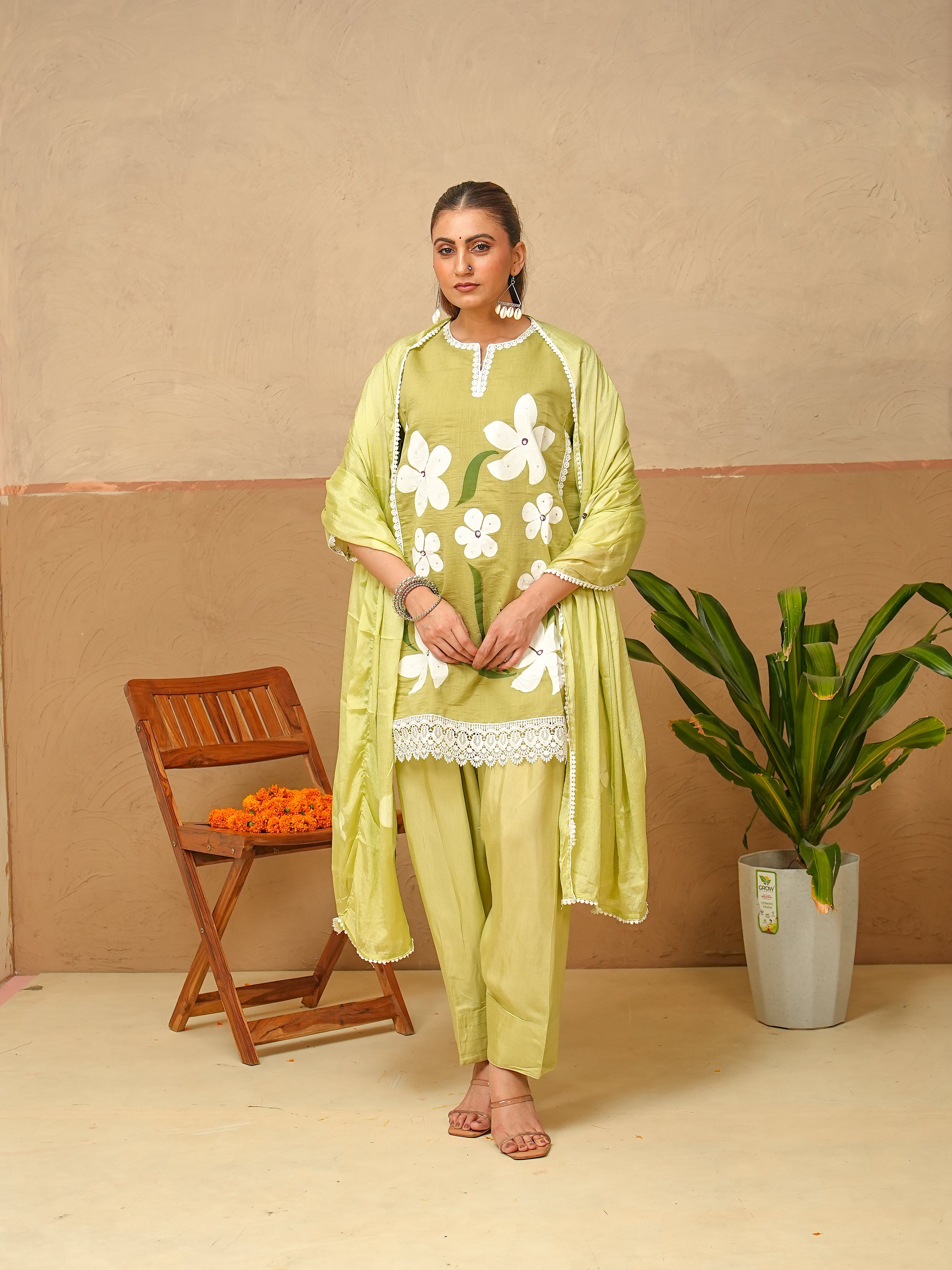 Gulbahar Handpainted Suit Set