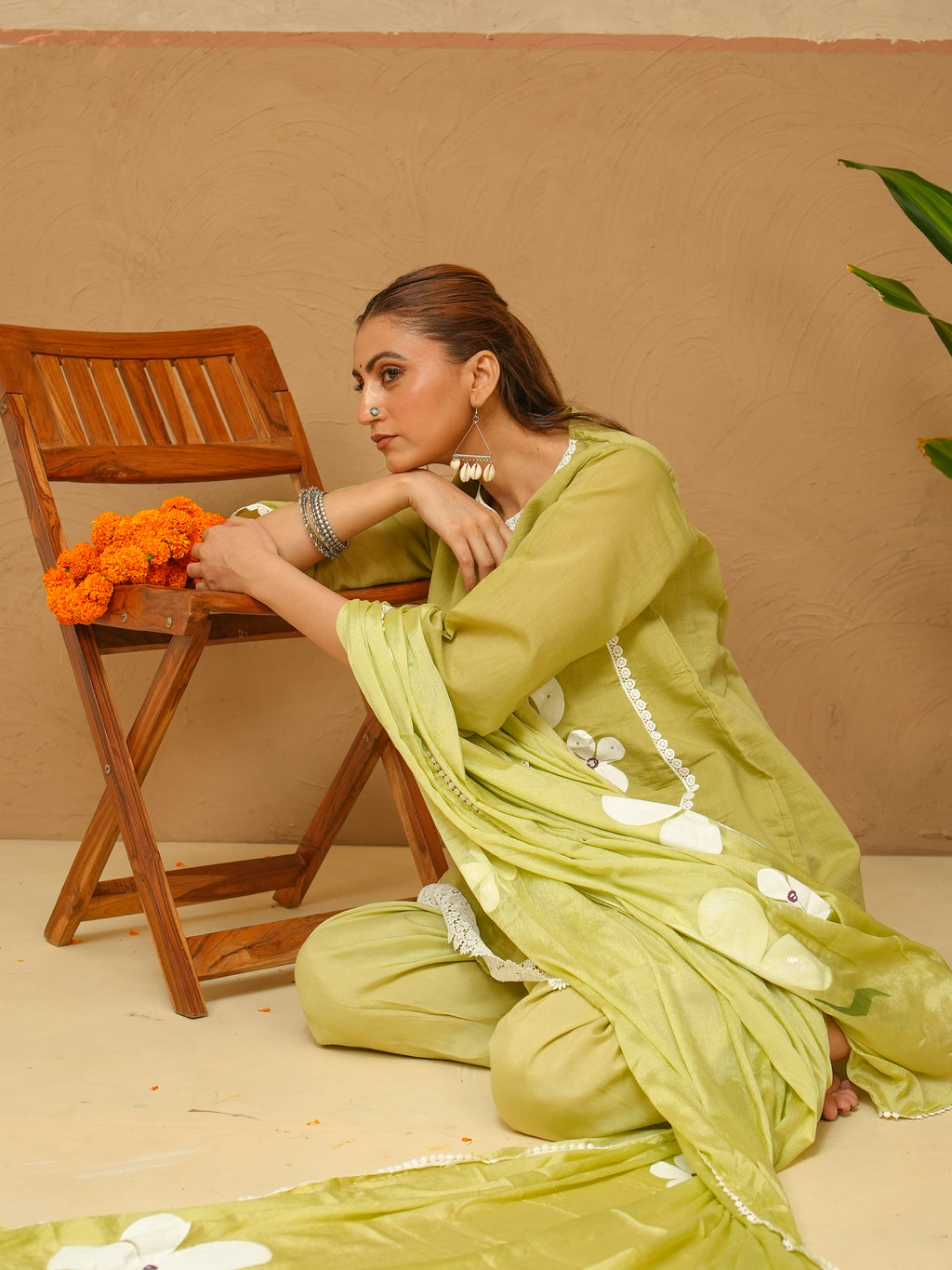 Gulbahar Handpainted Suit Set