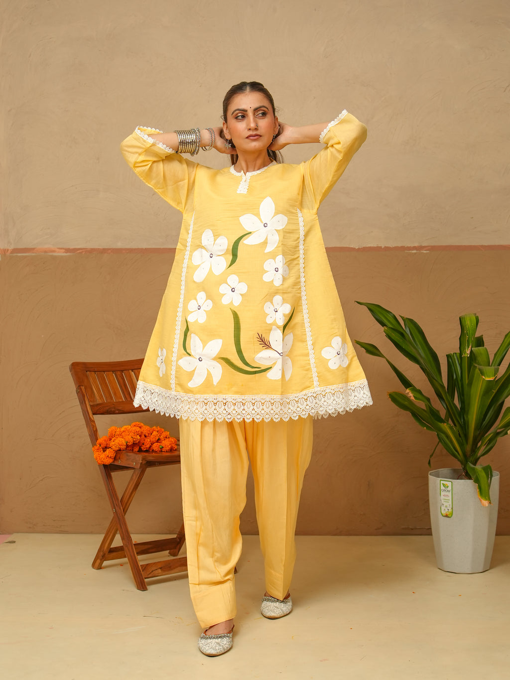 Gulbahar Handpainted Suit Set