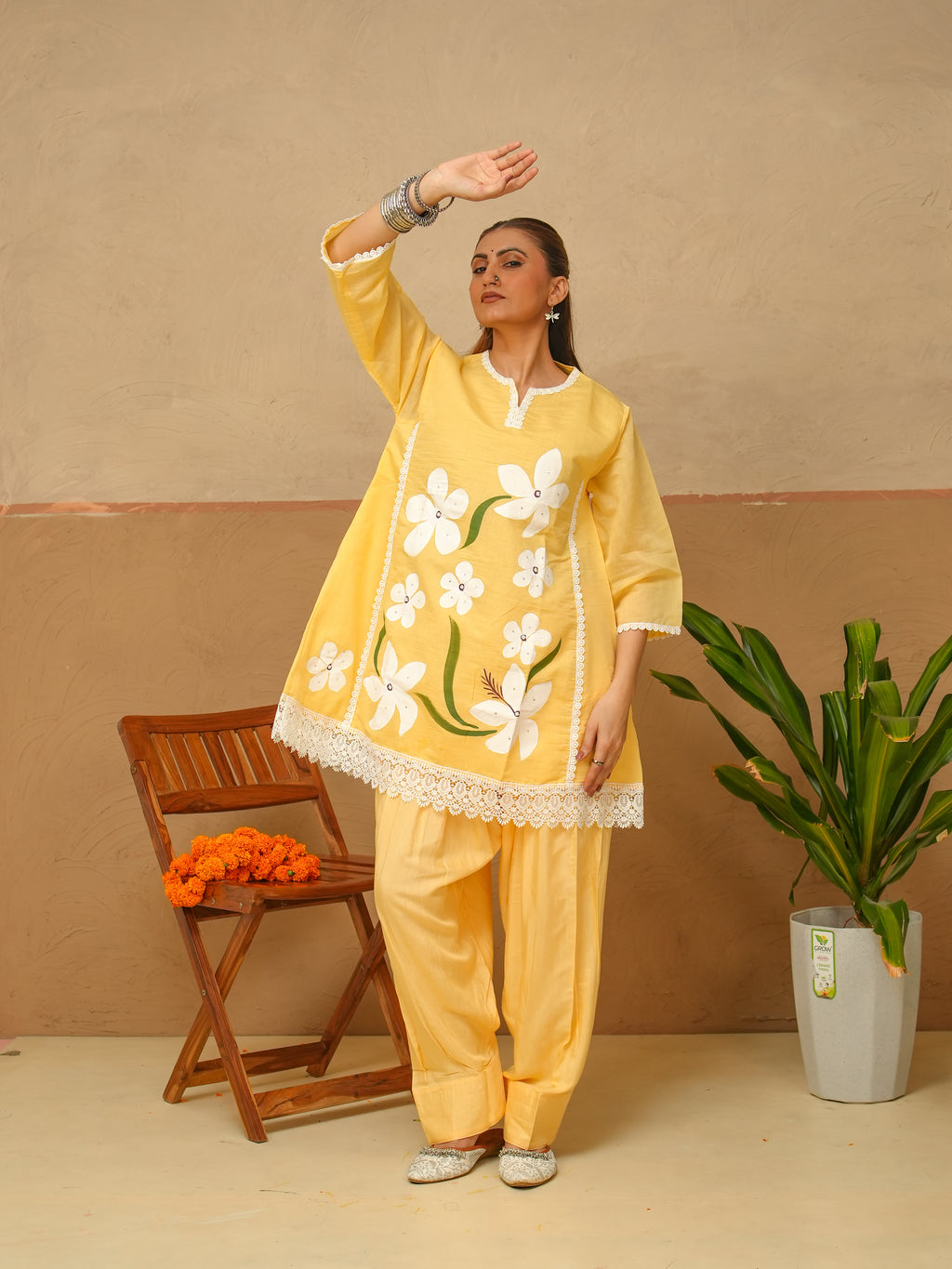 Gulbahar Handpainted Suit Set