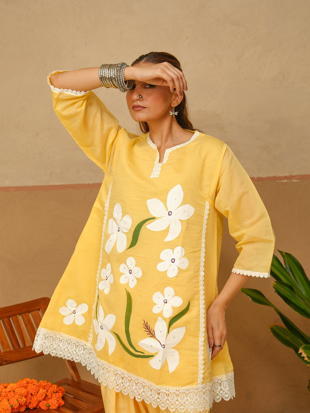 Gulbahar Handpainted Suit Set