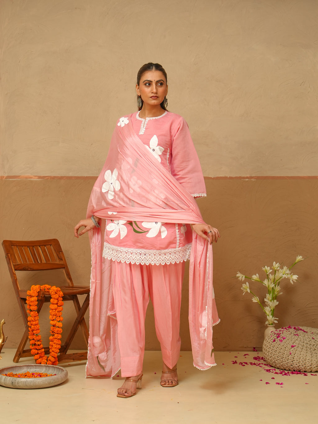 Gulbahar Handpainted Suit Set