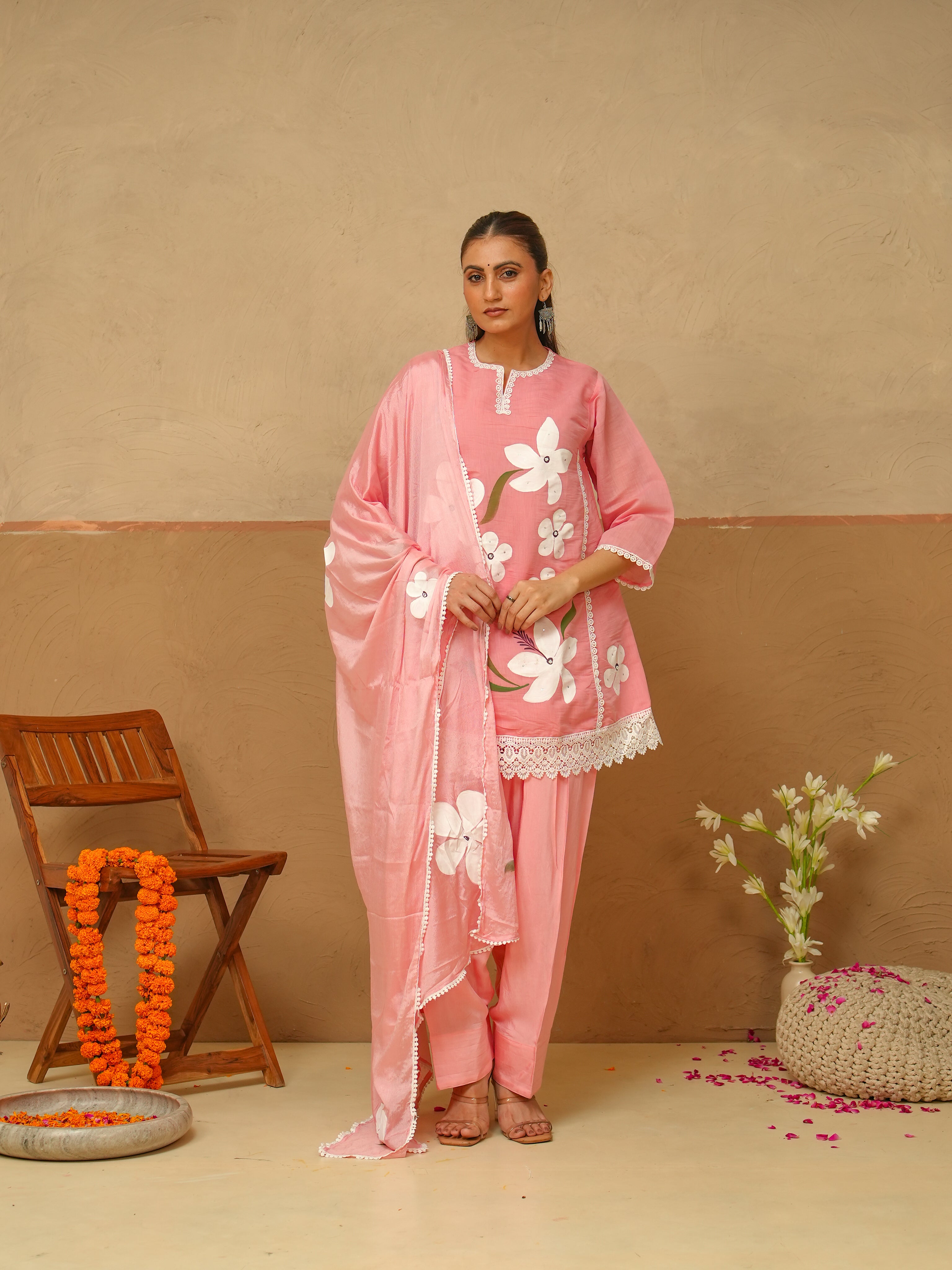 Gulbahar Handpainted Suit Set