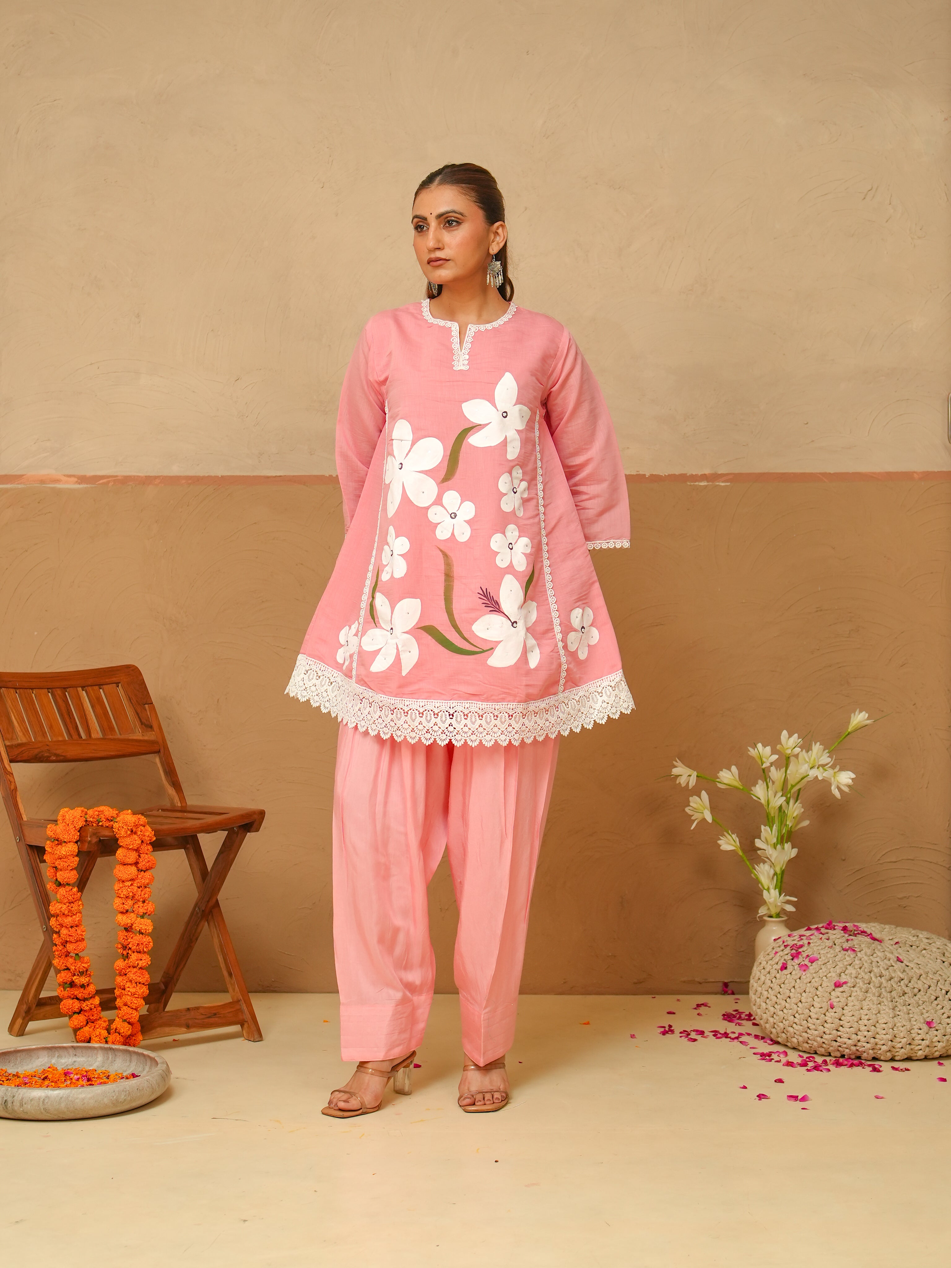 Gulbahar Handpainted Suit Set