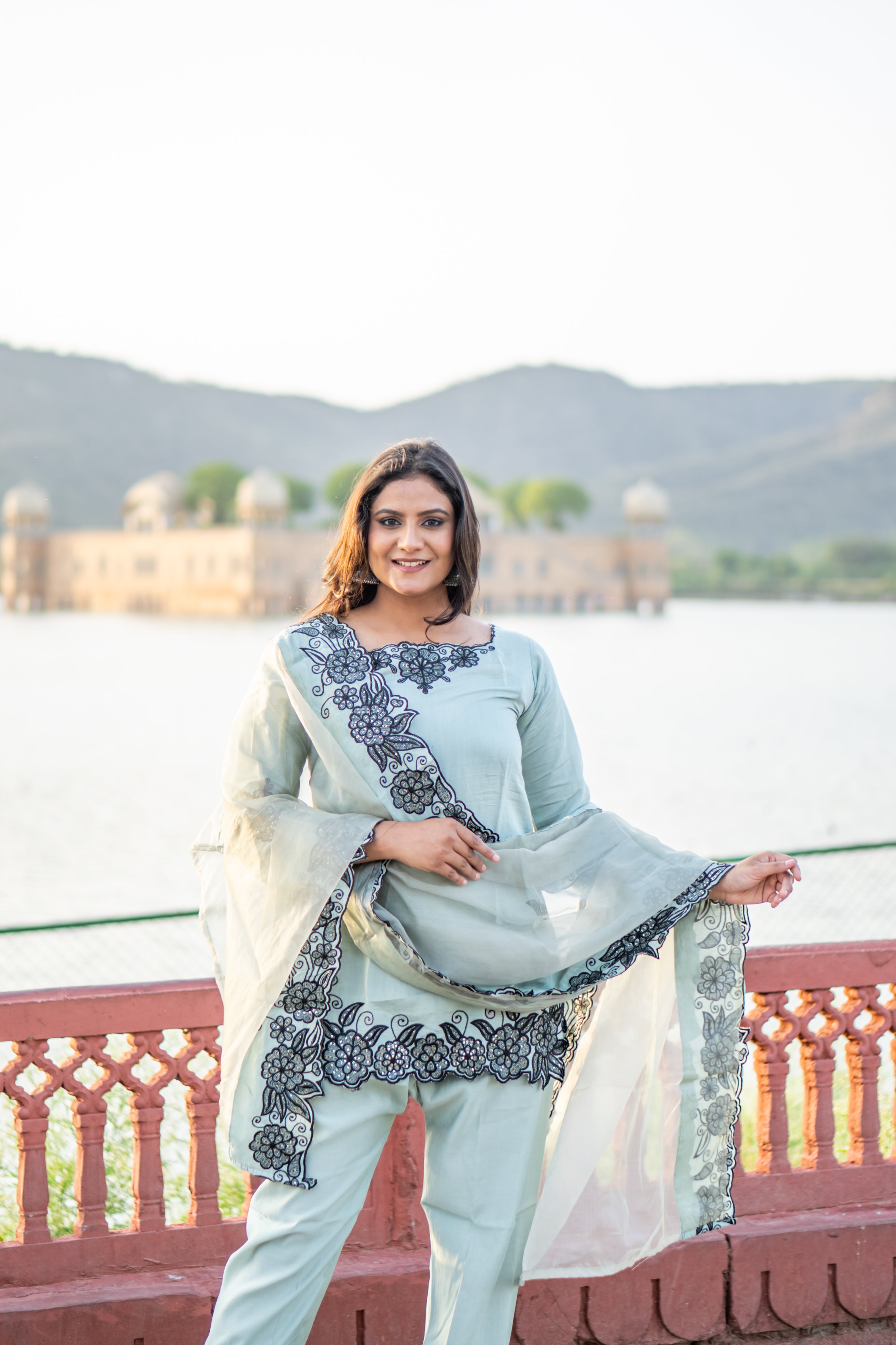 Blush charm cotton short kurti set