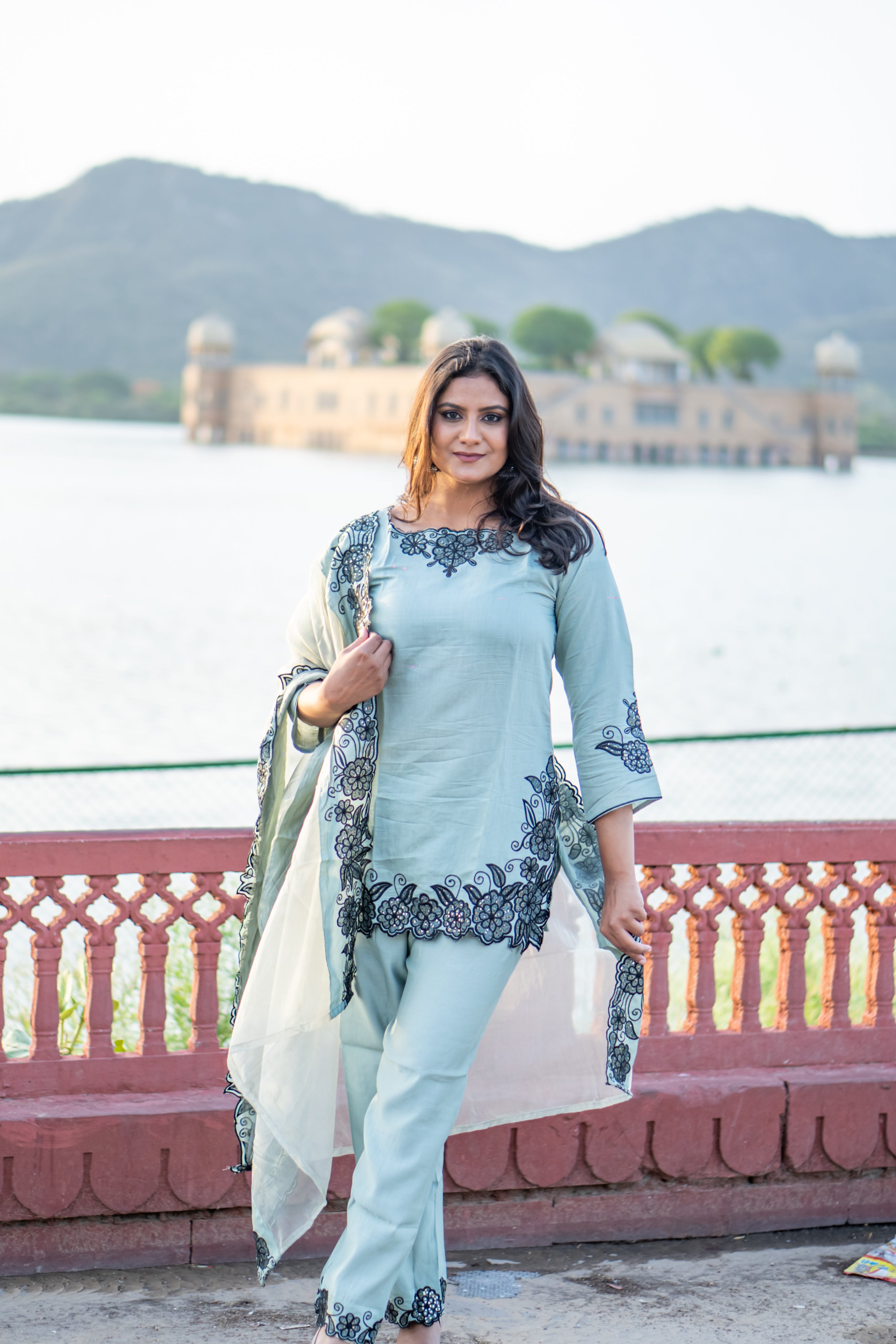Blush charm cotton short kurti set