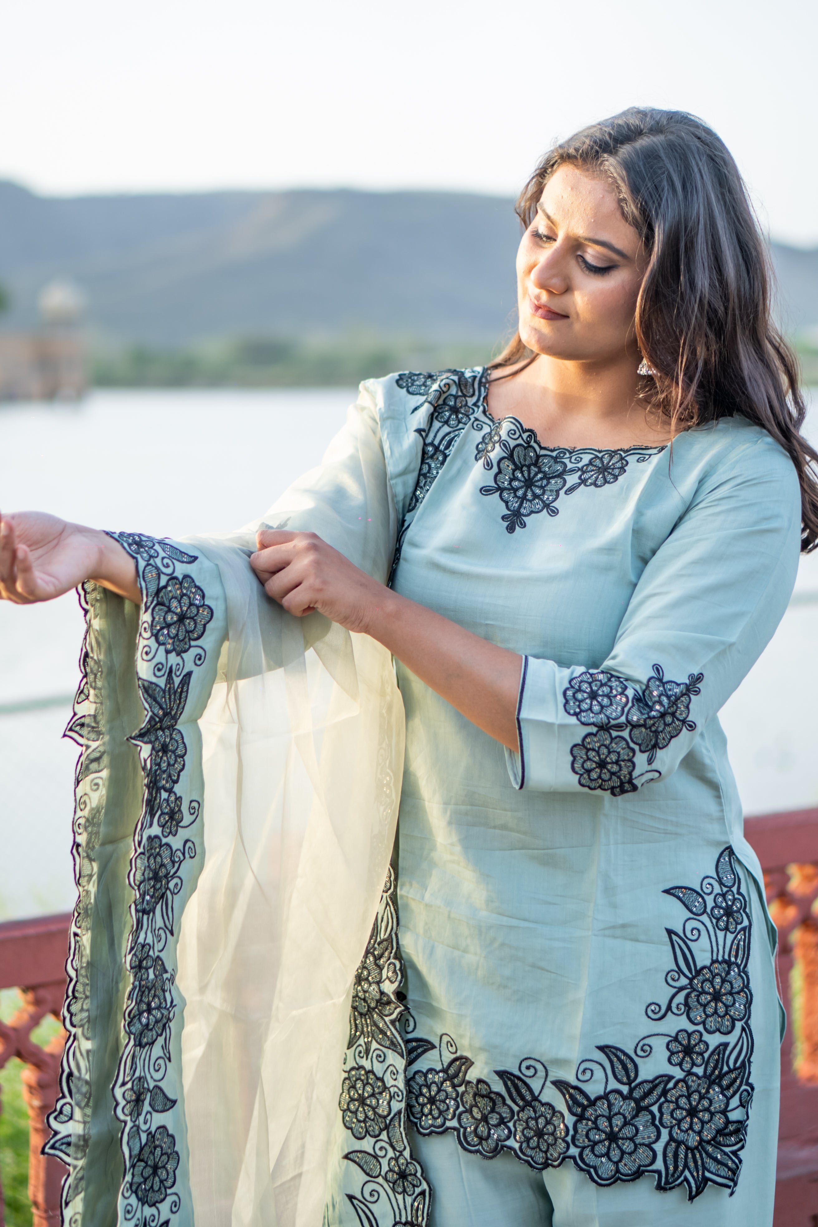 Blush charm cotton short kurti set