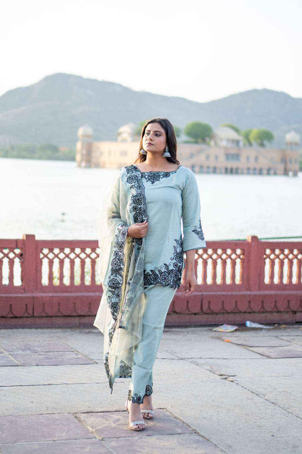 Blush charm cotton short kurti set
