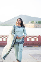 Blush charm cotton short kurti set