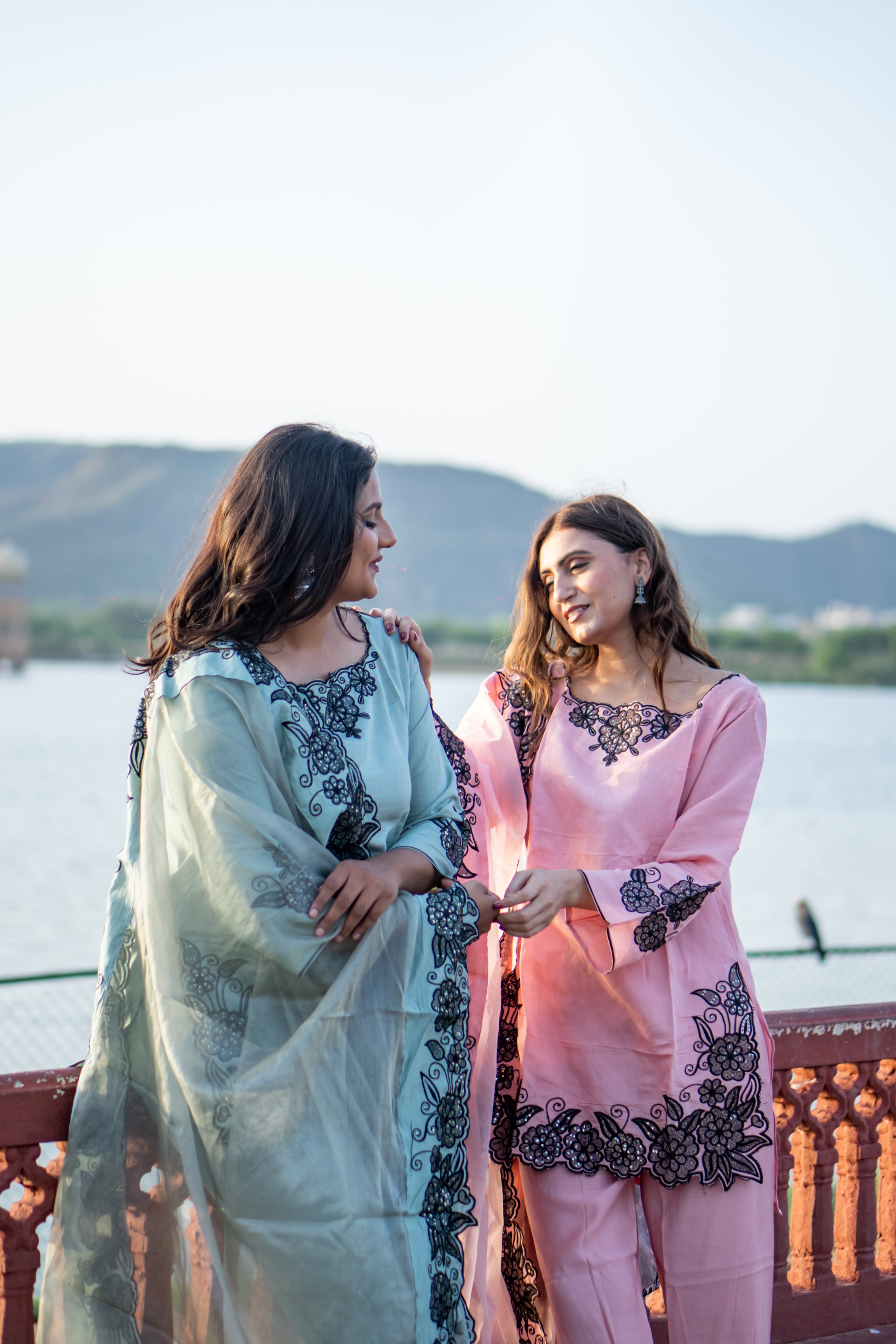 Blush charm cotton short kurti set