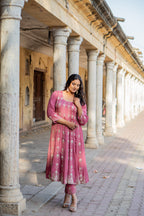 Satin grace Anarkali set