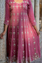 Satin grace Anarkali set