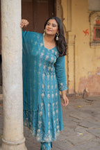 Satin grace Anarkali set