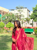 Rani pink blossom cotton suit set