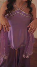 Adaah lilac handwork sharara set